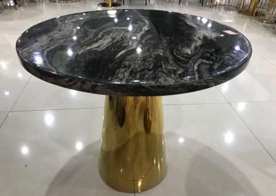 Anti Collision Steel Frame 80cm Marble Top Coffee Table