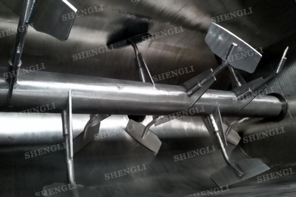 Construction Carbon Steel Single Shaft Paddle Mixer For Slurry Mixture High Capacity