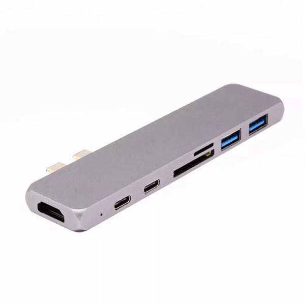 7 in 1 Type C Hub USB-C to 3 Port USB 3.0 Hub 1 Port HDM I USB C Hub with SD TF Card Reader