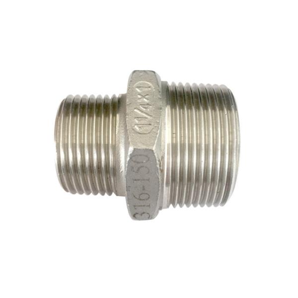 Npt, bsp, bspt threaded 2 Mpa pressure 304 stainless steel  reducing hexagon nipple