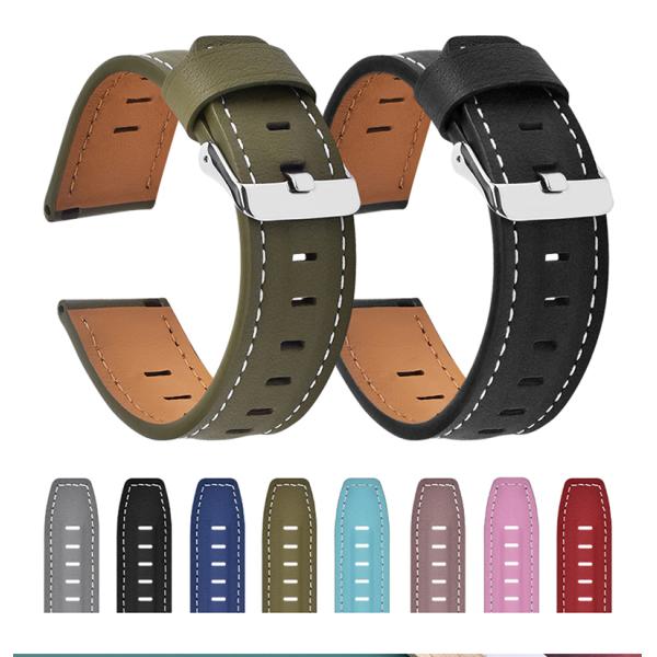 Smooth Vintage Leather Strap · Compatible With Smartwatches