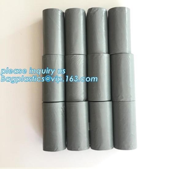 LED Flashlight Dog Waste Bag Dispenser Holder with Pet Waste Bag Poop Roll Bags, BPI ASTM D6400 EN13432 Approval Customi