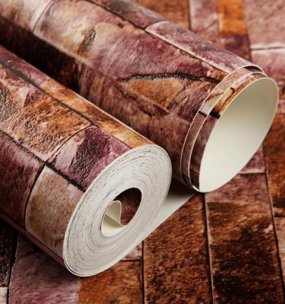 Contemporary economical waterpoof  3D brick foam Vinyl Wallpaper