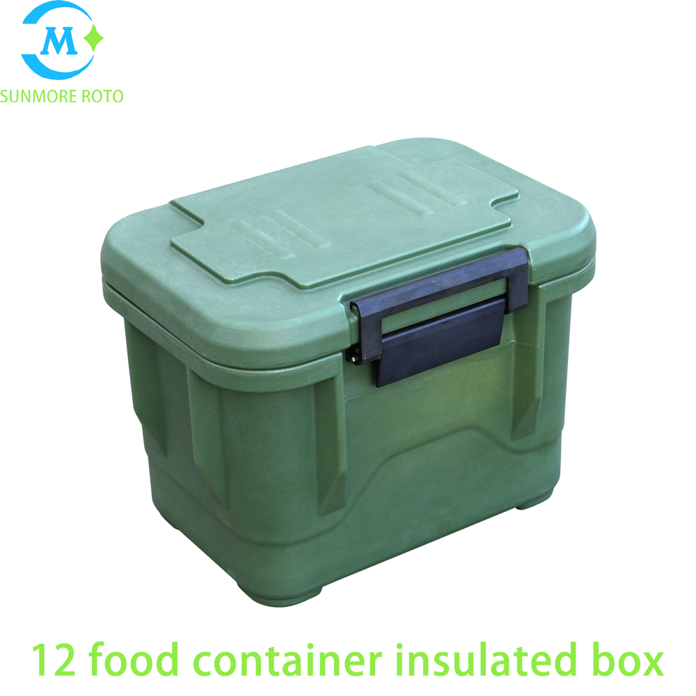 SUNMORE ROTO Rotomolded Insulated Food Transport Box Holds 12 GN Food Pans, Portable Thermal Hot Food Container For Catering Group Meal Delivery