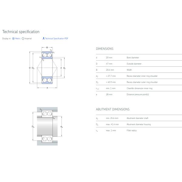 Angular contact ball bearings, double row  3204 ATN9 , 3204A