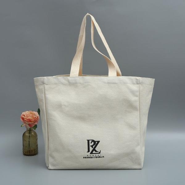 Large Fashion 100% Cotton Reusable Canvas Shopping Bags Heavy Canvas Tote Bag