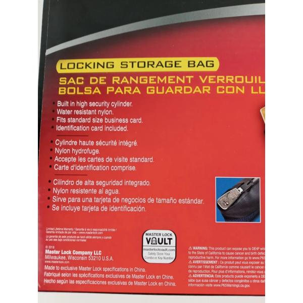 WATERPROOF CASH BAG WITH LOCK AND 2 KEYS, NYLON FILE BAG, ZIPPERED BANK DEPOSIT BAG,