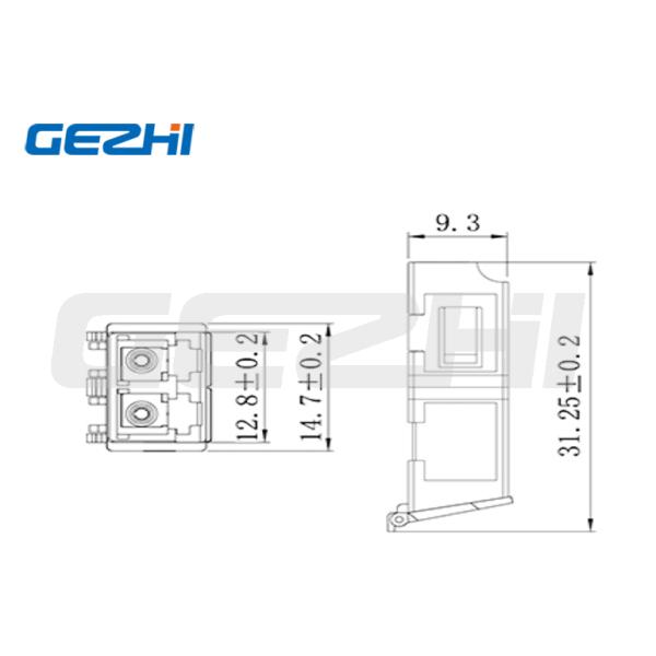 LC APC UPC Duplex Evita el adaptador láser sin accesorios de fibra óptica de brida