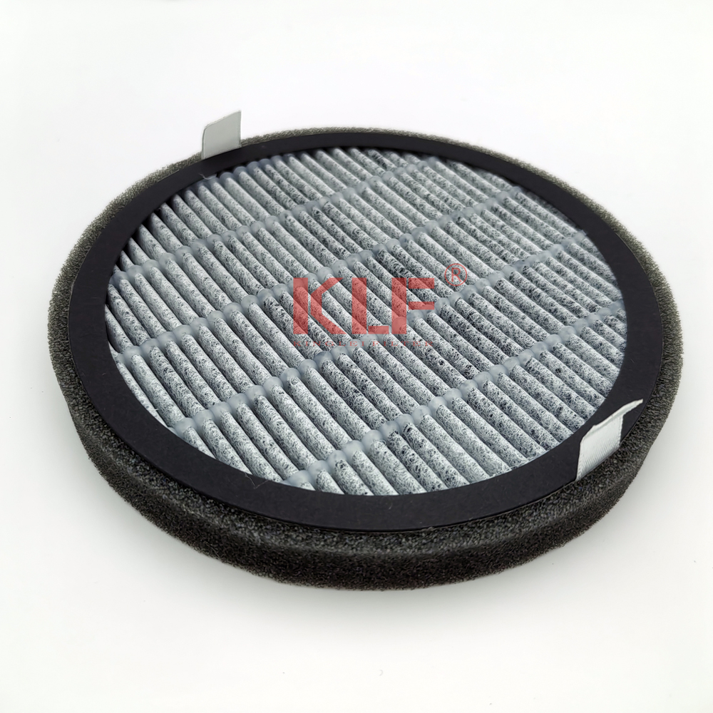Round H13 Carbon Fiber Air Purifier Filter 148x15mm Replacement for Dust and Smoke Removal