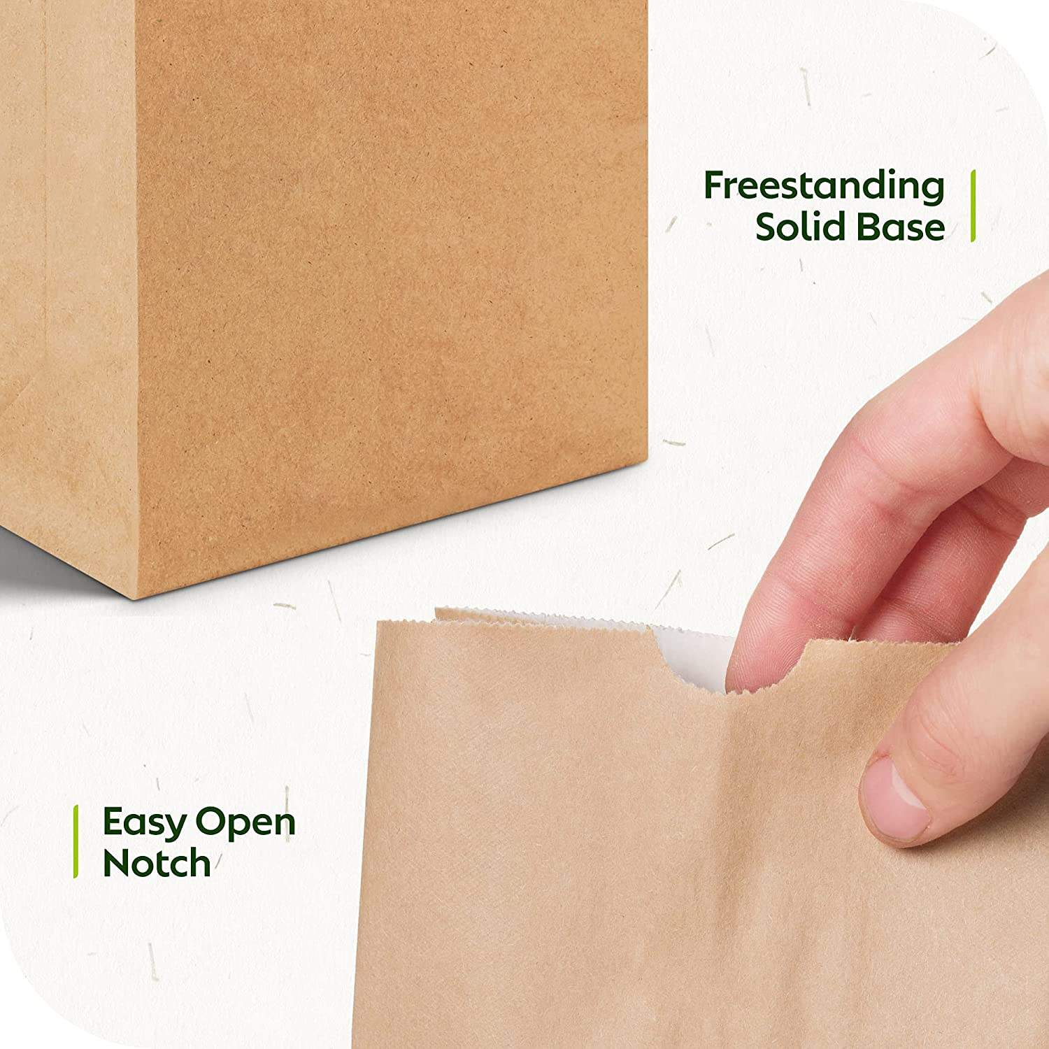 Food-Grade Flat Bottom Kraft Paper Bag For Bakery Pastry Bread Packaging Custom Logo Printing Grease-Resistant SOS Lunch