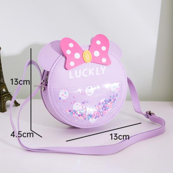 Round Cute Candy Pattern Fashionable Baby Shoulder Bag with Arcuate Shoulder Strap