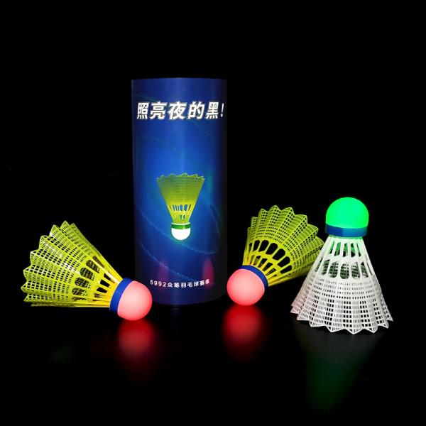 Nylon Feather Led Badminton Birdies Balls On Night Nylon Feather Shuttlecocks