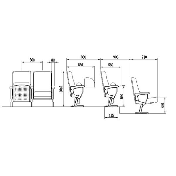 China High Quality Aluminum Auditorium Chair, Theater Chair For Sale
