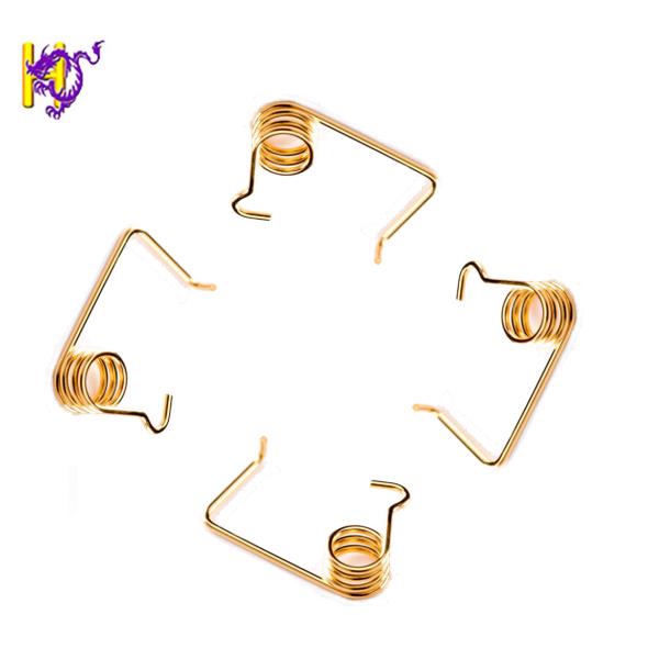 Small High Torque Gold Zinc Plating Carbon Steel Torsional Springs