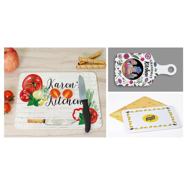 Food-Graded Anti-Slip Sublimation Plastic White Blank Cutting Board Custom Design Eco-Friendly Chopping Board For Home Kitchen Restaurant Cheese