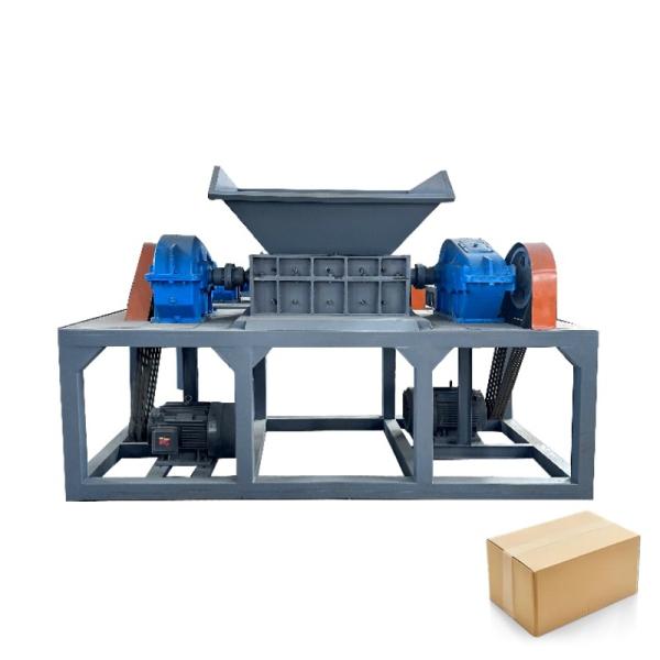 15kw Municipal Solid Waste Twin Shaft Shredder Automatic For Carton