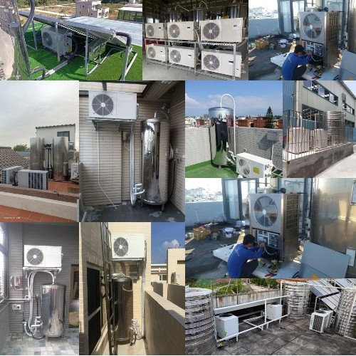 140KW Air Source Heat Pump Water Heater with Titanium Shell in Tube for Commercial Heating and Cooling
