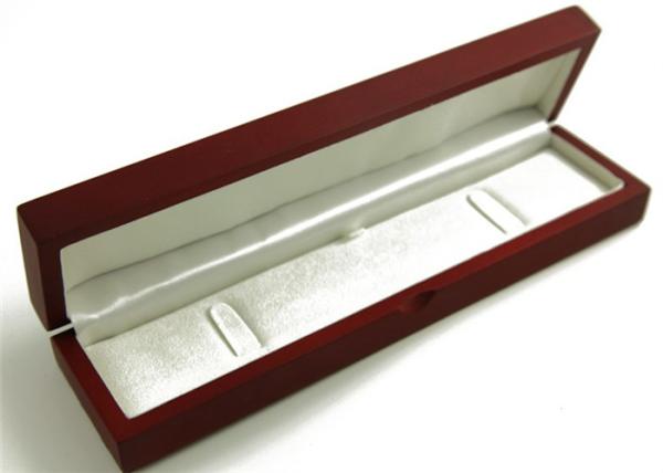 PU Leather Covered  Wooden Jewelry Box Rectangle Environmentally Friendly