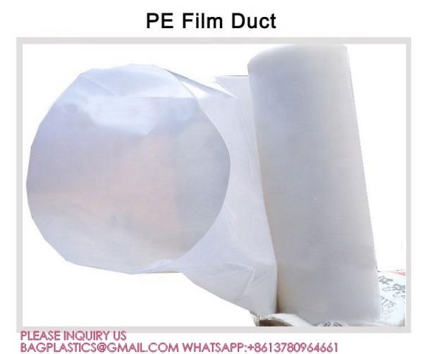 Marine Maintenance 400mm *150m Roll Shape Ventilation Plastic Film Air Duct, PE Lay Flat Tubing