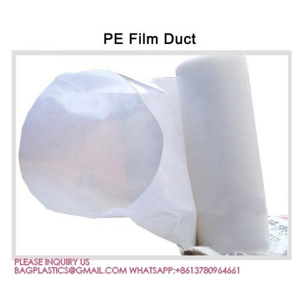 Marine Maintenance 400mm *150m Roll Shape Ventilation Plastic Film Air Duct, PE Lay Flat Tubing