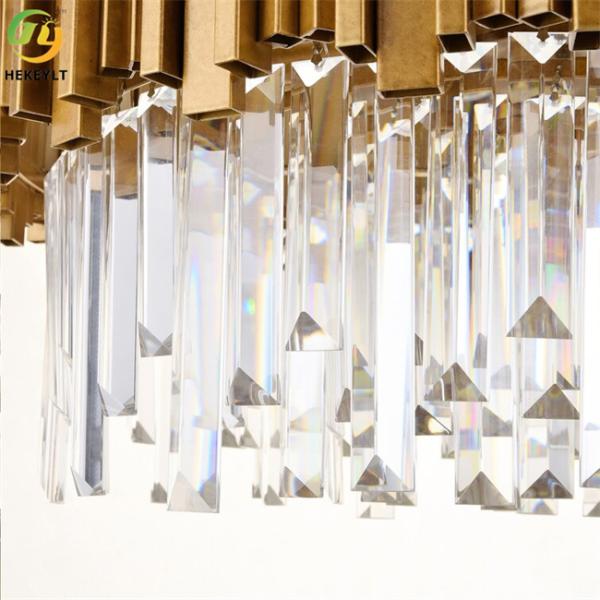 Люстра расположенное ярусами Dimmable Кристл роскошного золота металла K9 Кристл привесная