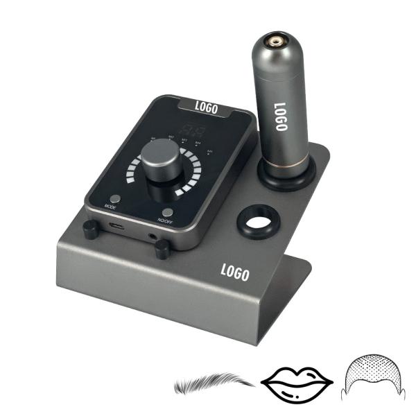 Electric Type SMP Scalp Micropigmentation Device with Permanent Makeup and Swiss Motor Tattoo Machine in Black Blue