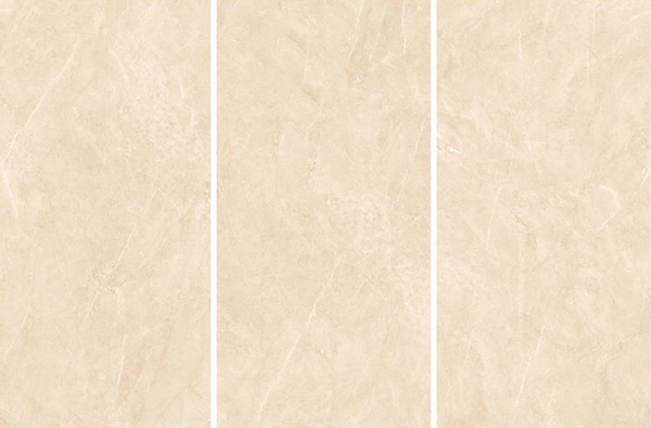 Glazed Decorative Ceramic Tile Yellow Marble Pattern For Bedroom Wall