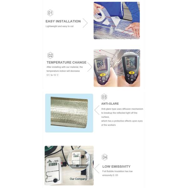 Air Cell Insulation Reflective Aluminium Bubble Foil Insulation Thermal Soundproof Materials