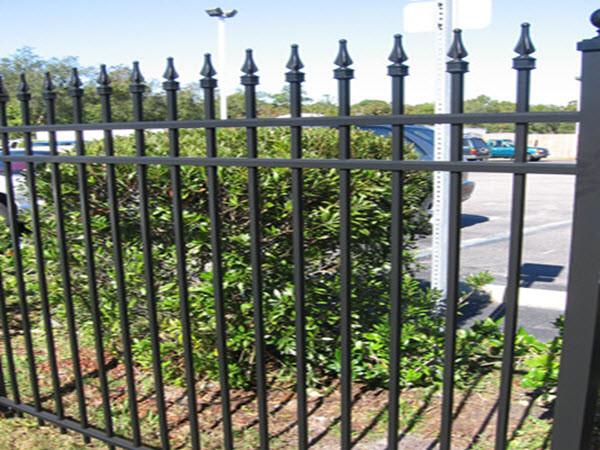 Matting Black Powder Coated Steel Fence 6ft 7ft 8ft custom made