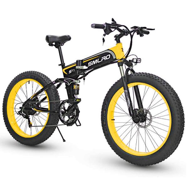 SMLRO S11 26x4.0 inch Fat Tire Folding E-Bike 1000W Motor 14AH S/\MSUNG Lithium Battery Electric Bike Drop Shipping Available