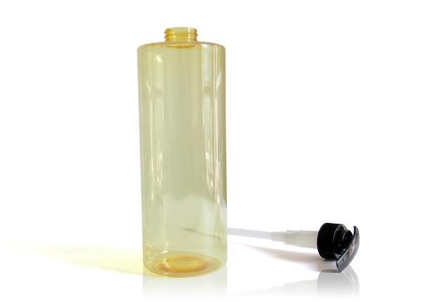 Yellow Empty Shower Gel Bottles , Family Bathroom Beauty Product Bottles