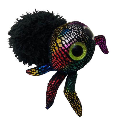 15cm 5.91 Inch Cloth Decoration Black Spider Plush Halloween With Magnet