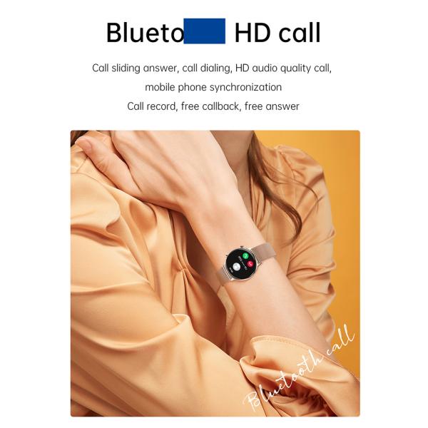 Luxury Women'S Smart Watch AMOLED Screen BT Calling Intelligent Voice NFC Smart Watch For Ladies Girls