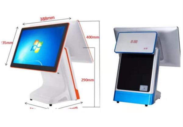High Brightness 300cdm2 15.6 Inch Dual Screen POS Machine for Retail Store and Restaurant