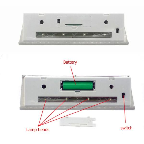 Waterproof Garden Solar Lamp Stainless Steel Solar Powered House Number and LED Light