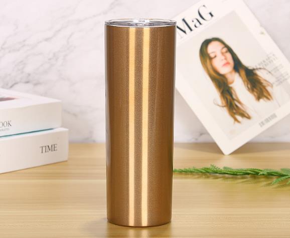 20oz Skinny Straight Blank Sublimation Tumblers With Lid Straw