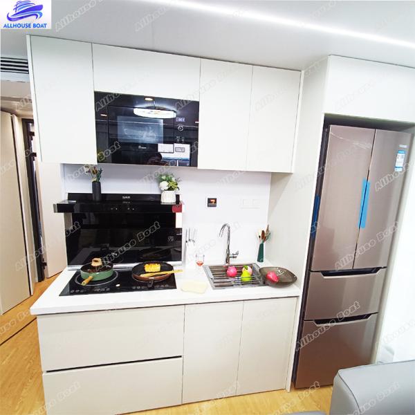 Leisure Time Two Layer House Boat Homes Pontoon Style With Bathroom Living Room
