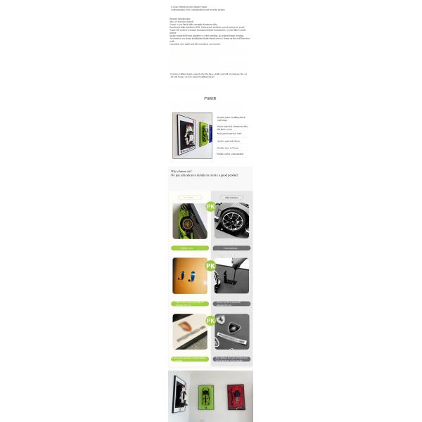 Polycarbonate Modern Art Deco Decorative Glass Photo Frame for Car Display and Wall/Table Showcase
