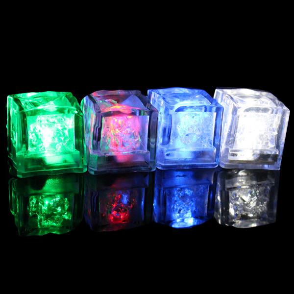Multi-Color Liquid Activated LED Ice Cube  For KTV, Leisure Bar, Birthday , Wedding Party ,Champagne Tower Decoration
