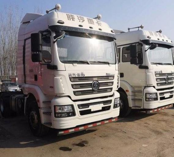White Shacman Brand Used Tractor Trailers 350hp Euro V Manual Diesel 2017 Year
