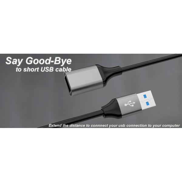 Data Transfer USB 3.0 Type A Male To Type A Female Extension Cable Adapter