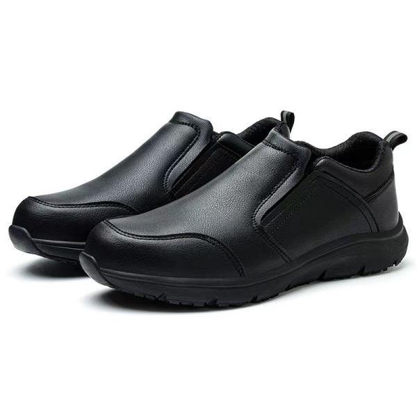 Calzado de seguridad duradero, cómodo, negro, resistente al deslizamiento, zapatos antipunción
