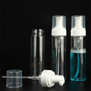 Foaming Dispenser Bottle, Travel Spray Bottle Container Cosmetics Bottle Transparent Dry Powder Spray Bottle