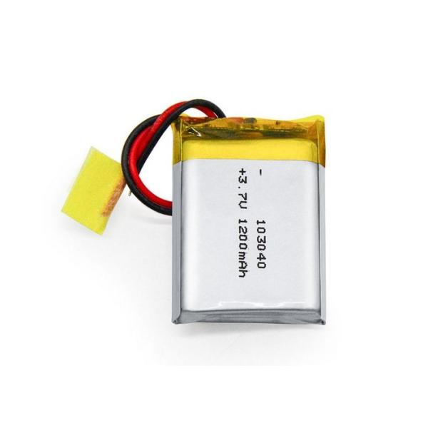 3.7V Lithium Polymer Rechargeable Battery 1200mAh , 103040 1 Cell Lipo Battery