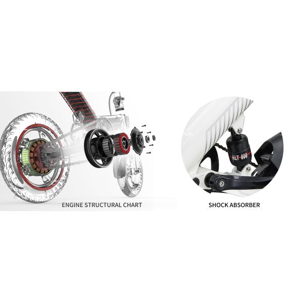 350W Selectric Folding Bike Lightweight High Carbon Steel Long - Distance Mileage