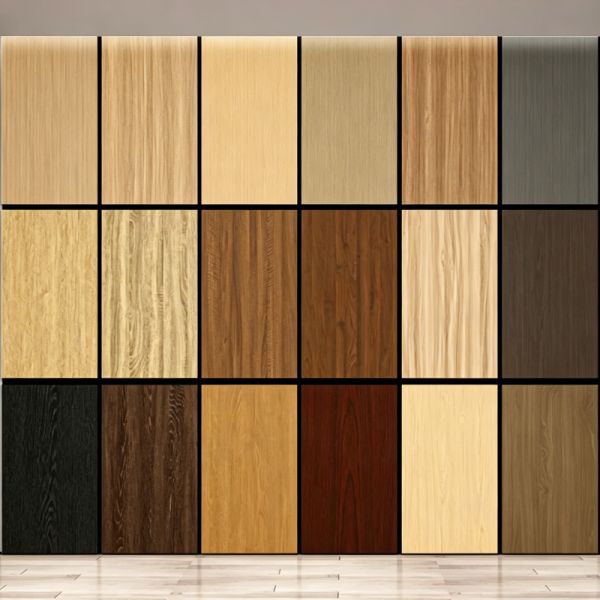 Customized Textured Wood Grain Vinyl Wrap Film Architectural PVC Foil For Lamination