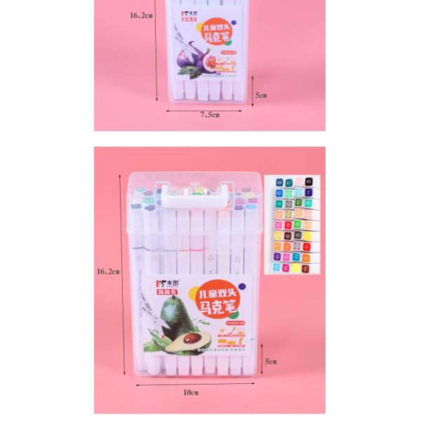 Multi Colored Art Marker Set 12 18 24 36 48 Colors Highlighter Marker Pen Double Tips