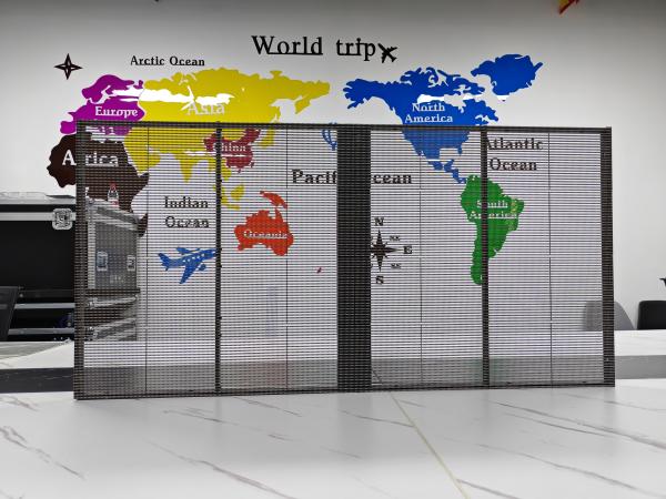 P2.6-P6.3 IP65 Transparency LED Grille Screen For Shopping Malls / Exhibition Halls
