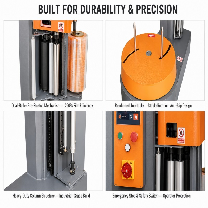 Smart Airport Luggage Stretch Wrapping Machine 50kg Automatic Baggage Wrapping Machine