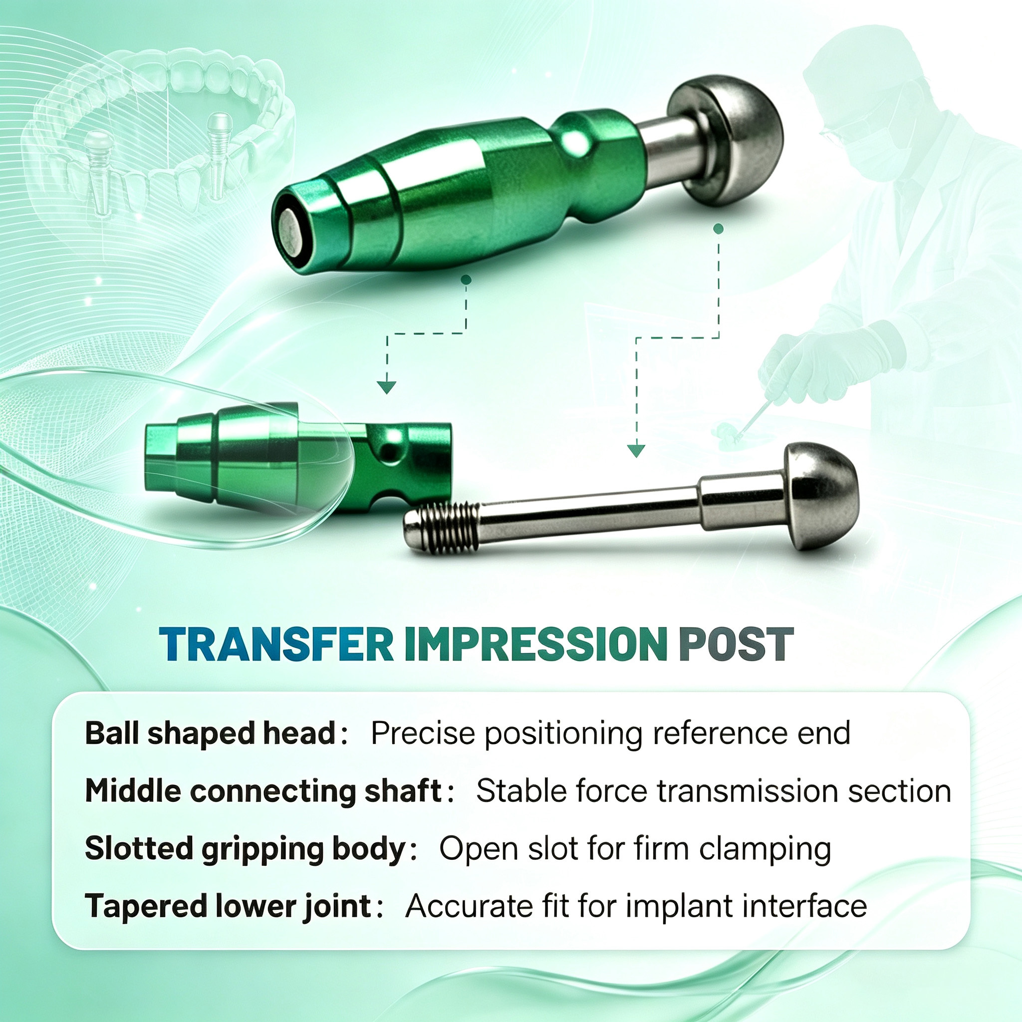 Customized TC4 Titanium Alloy Closed Impression Transfer Rod with Precise Positioning